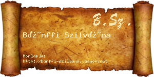 Bánffi Szilvána névjegykártya